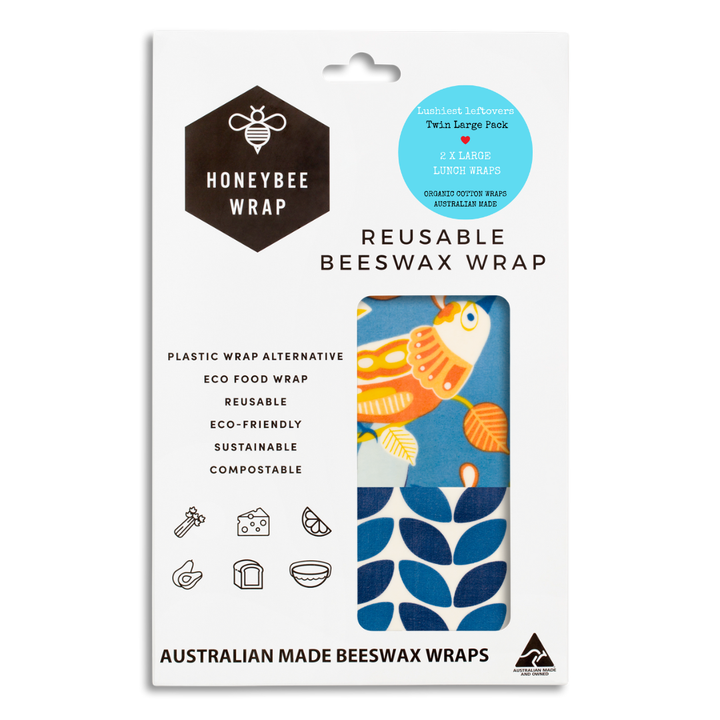 Beeswax Wraps - Twin Pack of Large Wraps