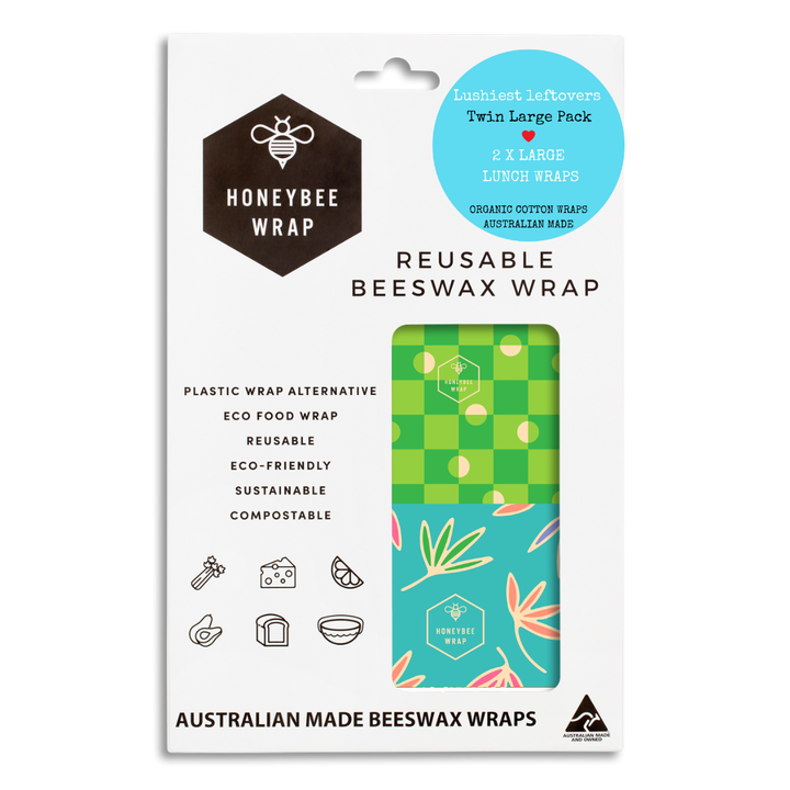 Beeswax Wraps - Twin Pack of Large Wraps