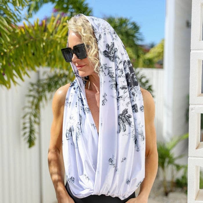 Sun Wrap UPF50+, Midnight Blossoms: S/M (size 6-14)