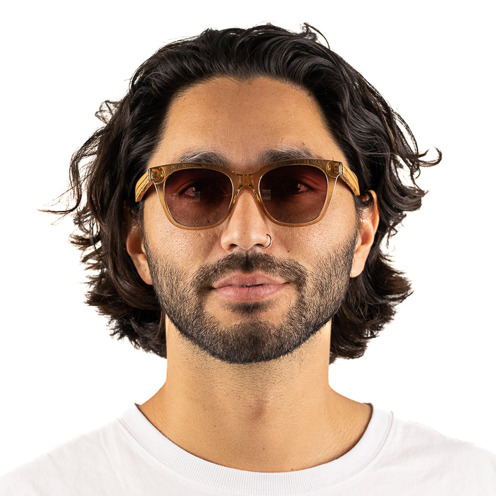 Soek Wooden Sunglasses -LILA GRACE CHAMPAGNE