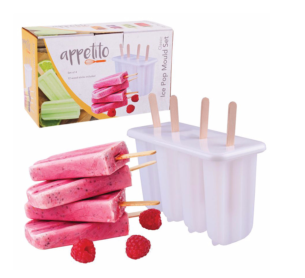 Ice Pop Classic Mould Set of 4 - White