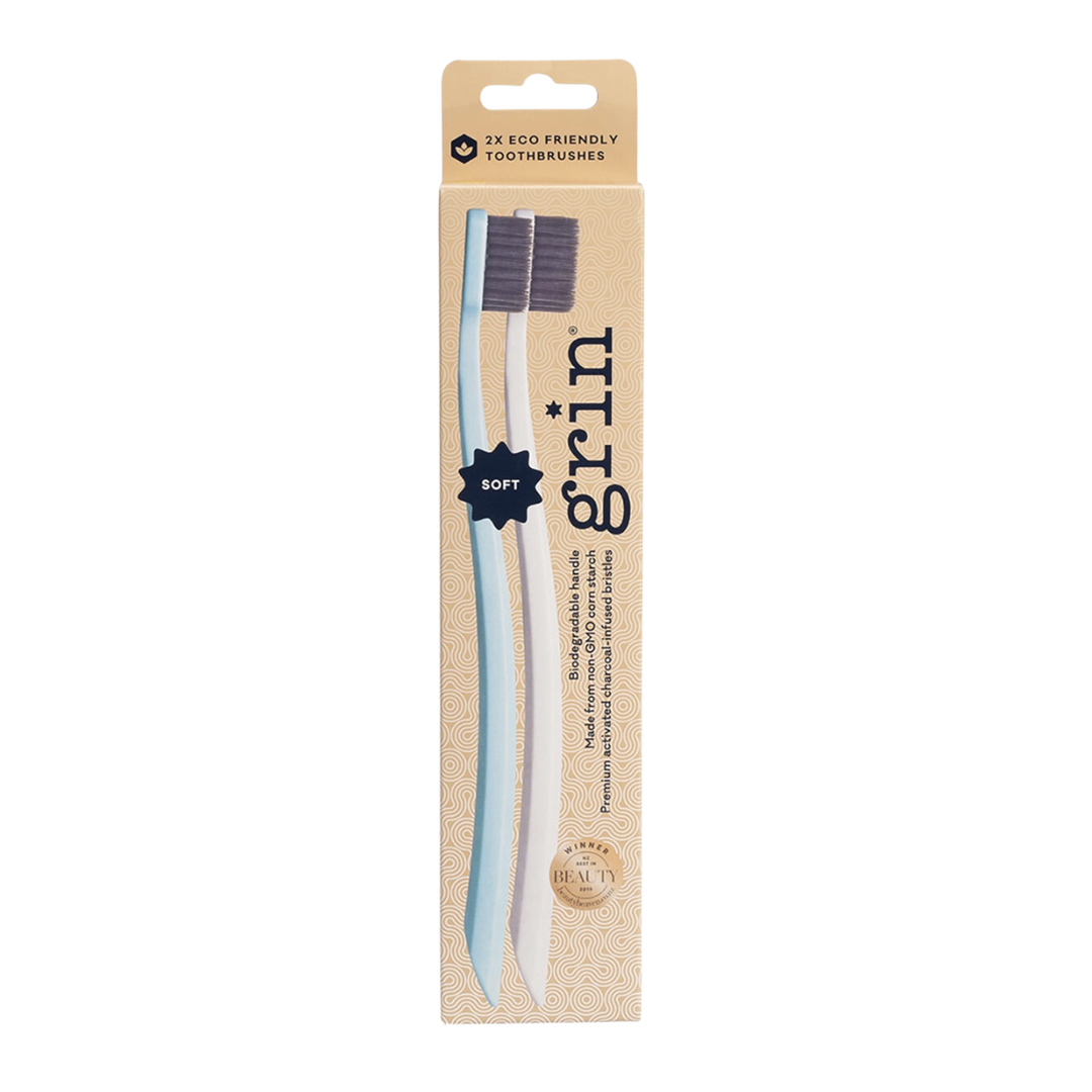 Eco Friendly Toothbrushes - Soft Bristle - 2 pack