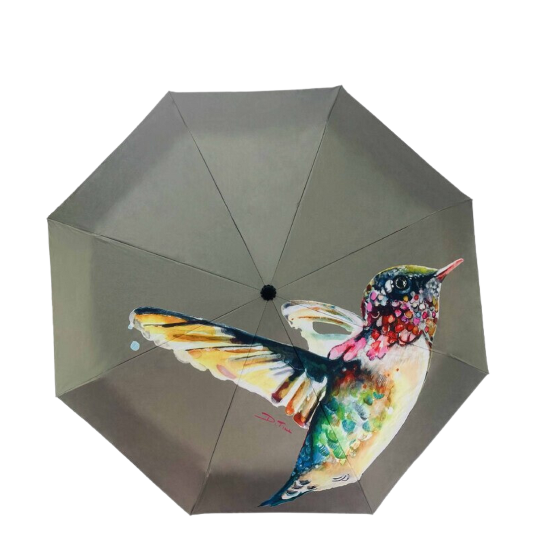 Sun Safe Compact Umbrella - Hummingbird