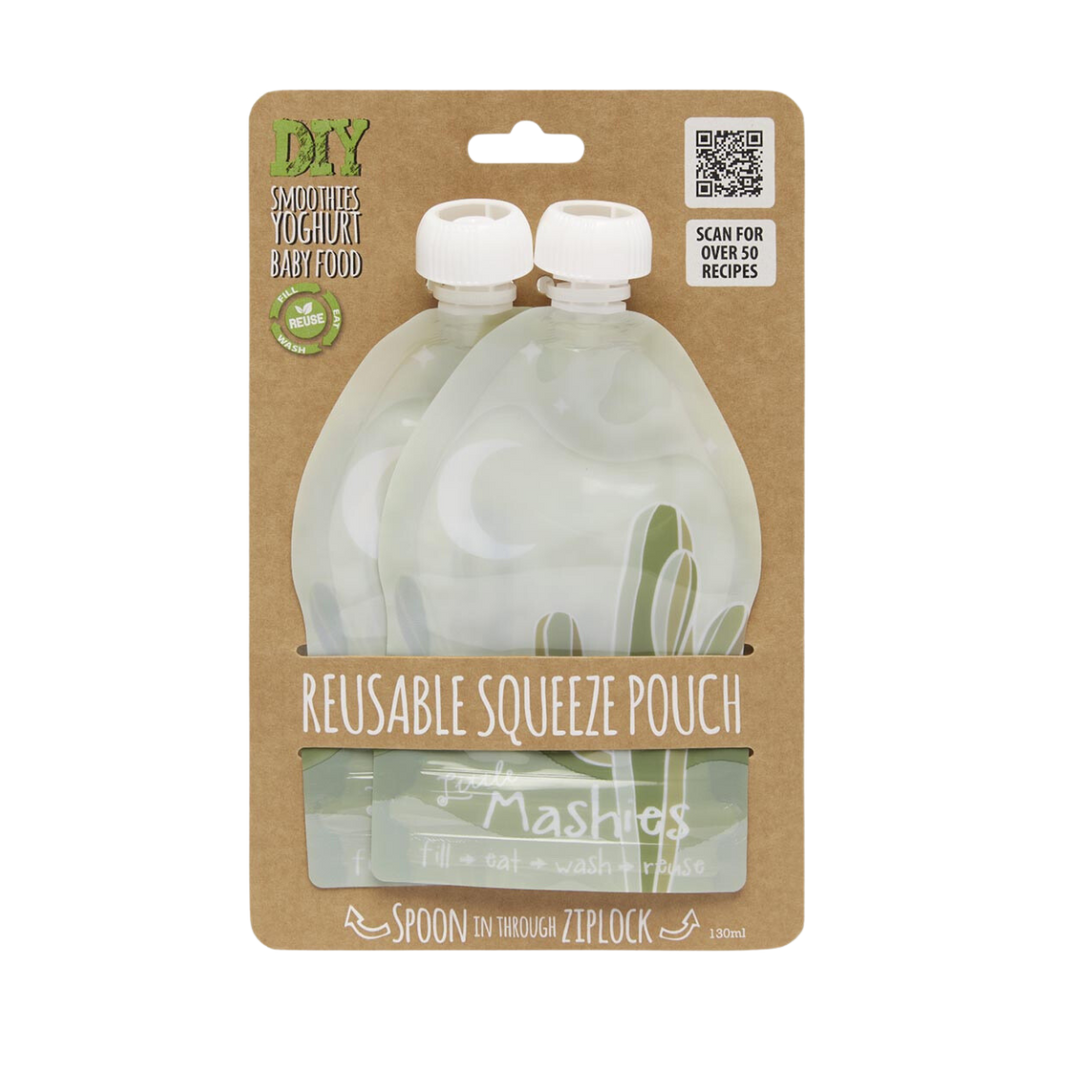 Reusable Squeeze Pouches - 2 pack