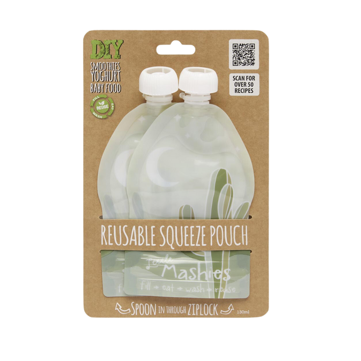 Reusable Squeeze Pouches - 2 pack