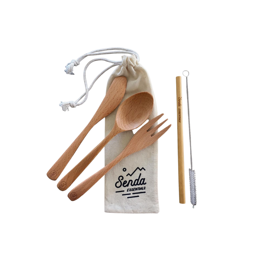 Wooden Travel Cutlery Set