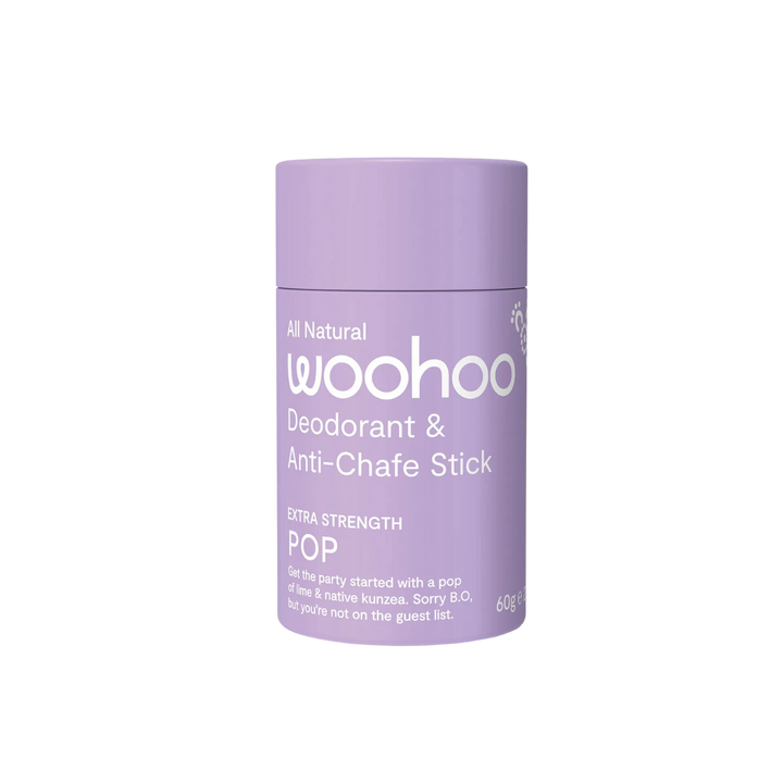 Woohoo Natural Deodorant & Anti-Chafe Stick (Pop) 60g