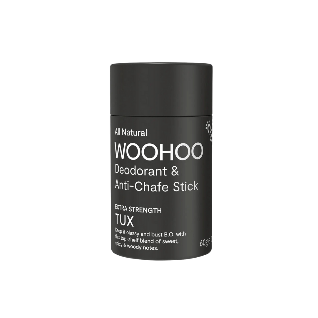 Woohoo Natural Deodorant & Anti-Chafe Stick (Tux) 60g