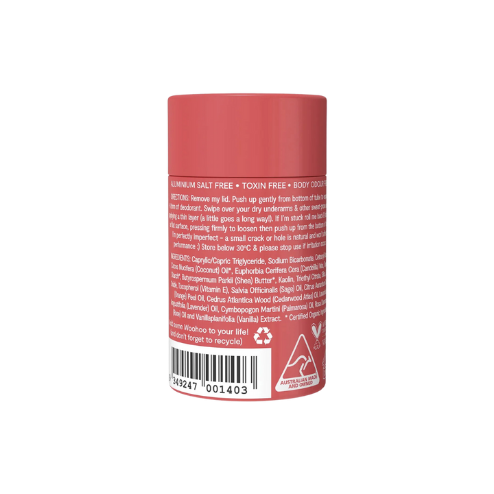 Woohoo Natural Deodorant & Anti-Chafe Stick (Urban) 60g